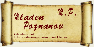 Mladen Poznanov vizit kartica